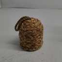 4.4lbs Natural Door Stopper for Bottom of Door Decorative Heavy Duty Door Stop with Handle Wicker Cute Door Stopper for Modern Farmhouse Water Hyacinth Home Decor 4.7"D x 6.3"H (Cylinder)
