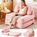 Futon Sofa Bed Chair - Convertible Sleeper Bed for Small Space, No Assembly Required, Space-Saving, Breathable & Sweat-Wicking for Post-Workout Recovery, Yoga Stretch, Lounging, Gaming, Naps