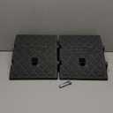 2Pack Curb Ramp Black Color, Portable Lightweight Heavy Duty Plastic Driveway Curb Ramps for Low Cars,Motorcycle Ramp,Curb Ramps (5.12" H 19.7" L Two Curb ramps Connected)