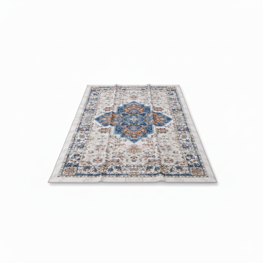 4x6 Area Rugs for Living Room Boho Rug Machine Washable Rug for Bedroom Indoor Soft Large Carpet Vintage Non Slip Foldable for Dining Room Entryway