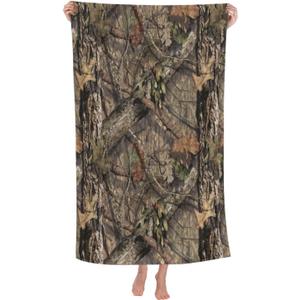 VOOHDDY Camo Camouflage Forest Hunting Beach Towel Large Soft Absorbent Microfiber Quick Dry Oversized Bath Towels for Bathroom Women Men Pool Camping Travel Swimming Picnic Sports, One Size