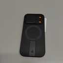 SURITCH for iPhone 17 Pro Case with Camera Control Cover, Camera Cover and Adjustable Kickstand, Compatible with MagSafe, Shockproof Bumper Protective Cases 6.3 Inch, Black