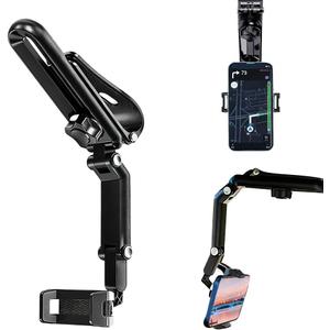 Sun Visor Phone Holder, 360 Rotating Cell Phone Holder Mobile Mount 1080Multifunctional Phone Holder for Car Universal Foldable Cell Smartphones Mount Clip (Grey) Sun Visor Phone Holder, 360 Rotating Cell Phone Holder Mobile Mount 1080Multifunctional Phone Holder for Car Universal Foldable Cell Smartphones Mount Clip (Grey)