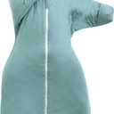 Aomloge PuppyPaws: Baby Sleeping Bag 1.5 TOG, Swaddle with Arms Up Long Sleeves and Mitten Cuffs, Bamboo Rayon Sleep Sack 9-15 Months, Wearable Blanket Baby with 2-Way Zipper, (1.5tog Green, XL)