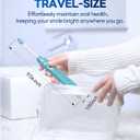 Bymore Electric Toothbrush for Adults,Travel Sonic Toothbrush with 8 Replacement Heads, Ultra Clean RechargeableToothbrush Portable One Charge for 330days 5 Modes 2mins Timer-Cyan Blue