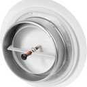 Repa Market 6" Inch White Steel Universal Diffuser - Adjustable Valve - Air Intake, Supply, Exhaust Duct Ventilation - Round Seamless Metal Soffit Vent Cover - Home Office Wall Ceiling