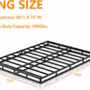 Low Profile Box Spring King Size 4 Inch, 3000lbs Heavy Duty King Box Spring Bed Base Metal Mattress Foundation, Easy Assembly, Noise Free
