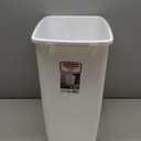 Rubbermaid Small Kitchen Bathroom Trash Can, 9 Gallons, White, Waste Basket for Under Counter/Kitchen/Office/Bedroom/Bathroom