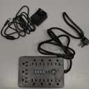 JouleLoom 6 FT Flat Plug Surge Protector Power Strip,11 Multiple AC Outlets with 6 USB Ports (2 USB C), 6 Feet Extension Cord, 1250W/10A, One Touch Switch Button, 17 in 1 Compact powerstrip