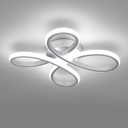 ADISUN Modern LED Ceiling Light, 6000K Silver Semi Flush Mount Ceiling Lights for Hallway, Modern Lamps for Living Room Bedroom Corridor Aisle Hallway Indoor Ceiling Lamp (L14.56*W14.56*H1.18)