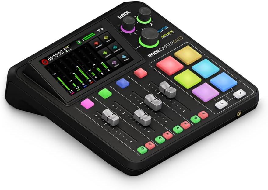 RDE RDECaster Duo Compact All-in-One Audio Production Solution for Podcasting, Streaming, Music Production and Content Creation (Black)