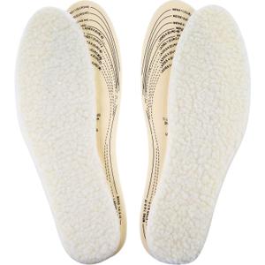 Frienda 2 Pairs Wool Shoe Insoles for Cold Weather Cut to Size Fluffy Shoes Insert Unisex All Size Inner Insole Cosy Warm with Dimension Chart Imitation Wool Insoles, Beige