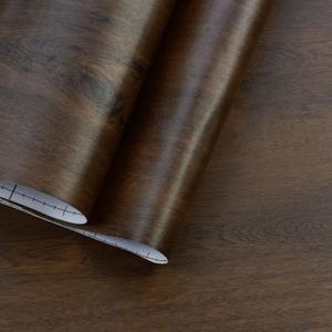 16''x354'' Dark Brown Wood Contact Paper Peel and Stick Wallpeper Self Adhesive Walnut Wood Grain Contact Paper for Furniture Countertops Bubble Free Design Thick Waterproof Top Vinyl Wrap