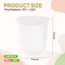 100 Pack Frosted Plastic Cups Clear Disposable Cocktail Glasses for Graduation Wedding Holiday Birthday Party (12 Oz)