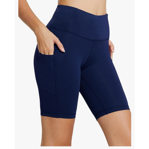 baleaf Women's  Biker Shorts High Waist Yoga Workout Gym Running Volleyball Spandex Shorts with Pockets Medium