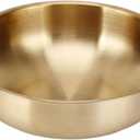 Ramen Pot, 7 inch Golden Stainless Steel Noodles Pot with Double Handle for Pasta Soup, Korean Ramen Cooking Pot for Home Kitchen (Inner diameter 18cm)