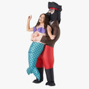 Morph Costumes Inflatable Mermaid Costume for Men and Women, Pirate Theme Inflatable Outfit for Parties and Events, One Size