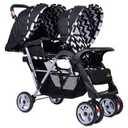 Safe Plus Foldable Twin Baby Double Stroller Kids Jogger Travel Infant Pushchair Black