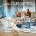 120 Pint Energy Star Dehumidifier for Basement with Drain Hose, 7000 Sq. Ft | Ideal for Home, Bedroom, Bathroom, 30-80% RH Humidity Control, Front Humidity Display, 1.06-Gal Water Tank, Rotary Compressor