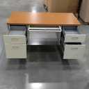 HON 34962CL 34000 Series Double Pedestal Desk, 60w x 30d x 29 1/2h, Harvest/Putty