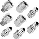 1/4Inch Pressure Washer Quick Connect Fittings,Stainless Steel Pressure Washer couplers for Home and Commercial,Female and Male Thread,Pressure Washer Adapter-5000PSI(8 Pack)