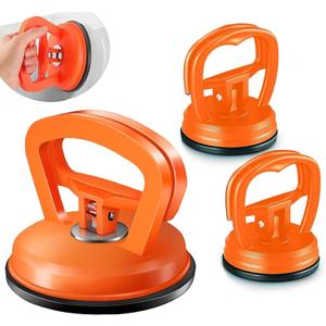 LILITUAN Car Dent Puller,3 PCS Powerful Suction Cup Dent Puller Dent Remover Tool Car Dent Removal Kit and Dent Repair Kit for Cars Body,Glass,Screen,Tiles Lifting (1 Large Orange+2 Small Orange)