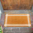 KAF Home Coir Doormat with Heavy-Duty, Weather Resistant, Non-Slip PVC Backing | 17 by 30 Inches, 0.6 Inch Pile Height | Perfect for Indoor and Outdoor Use (White)