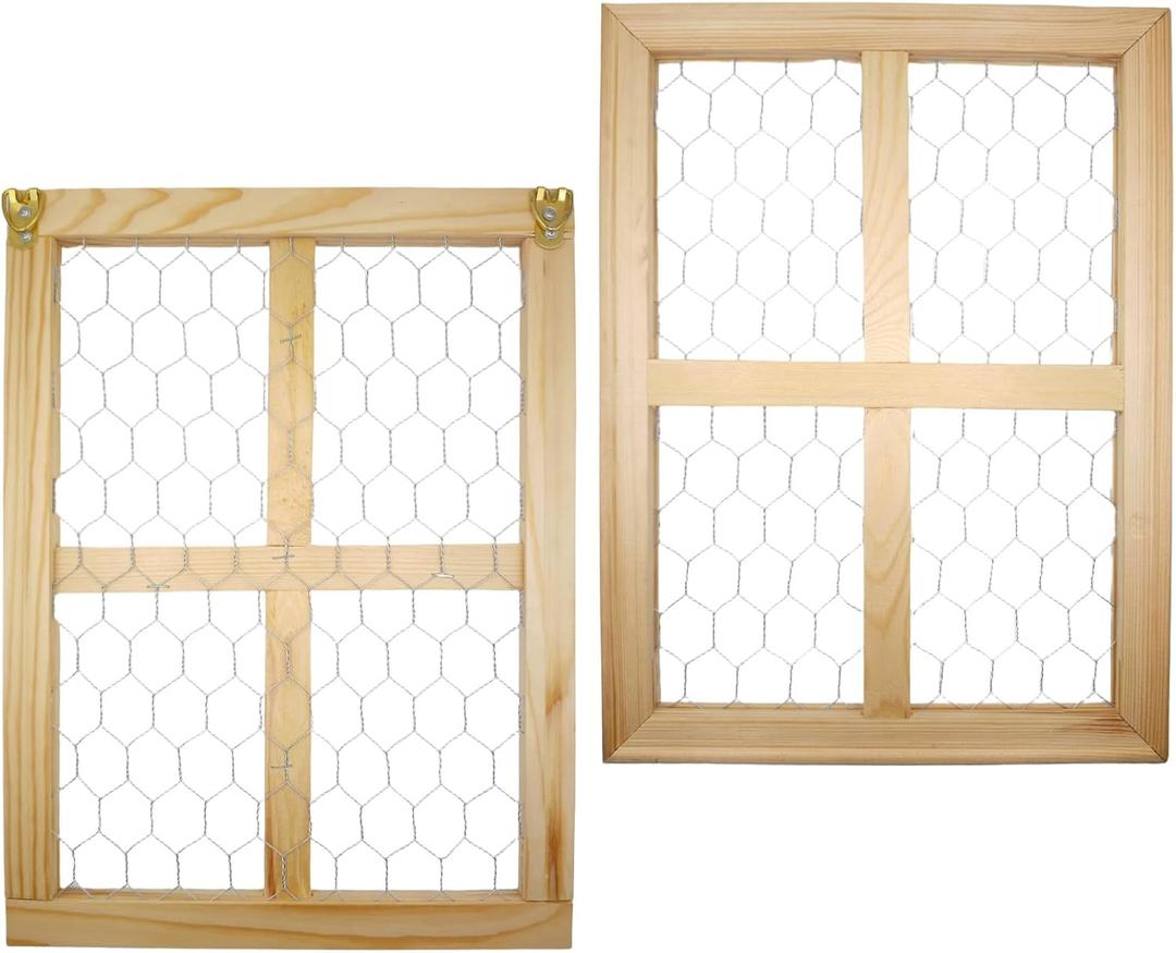 Pack of 2 Chicken Wire Frames for Suncatchers, Unfinished Wooden Frames Crafts for Photo Display, and DIY Decor