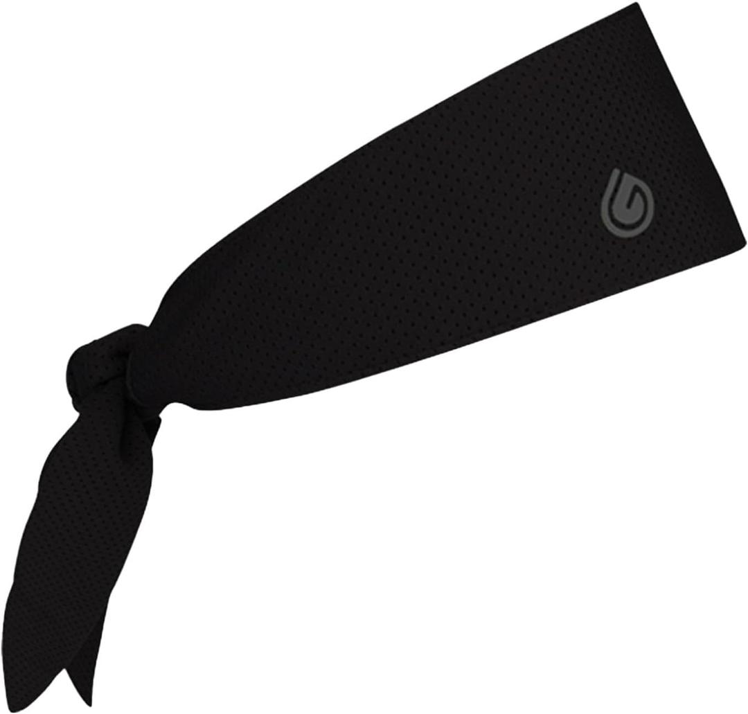 Gymwrap 2.0 by Gymwrap - Sweat-Wicking Workout Headband for Women & Men - Adjustable Headband for Sports, Running & Outdoors (Black)