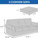 CYCMCAO 4 Piece Stretch Sofa Covers for 3 Cushion Couch, Non Slip Couch Covers for Sofa, Sofa Covers for Pets Washable, Couch Covers for Dogs,Kids (Charcoal Gray), 71"-91" (3 Cushion Sofa)