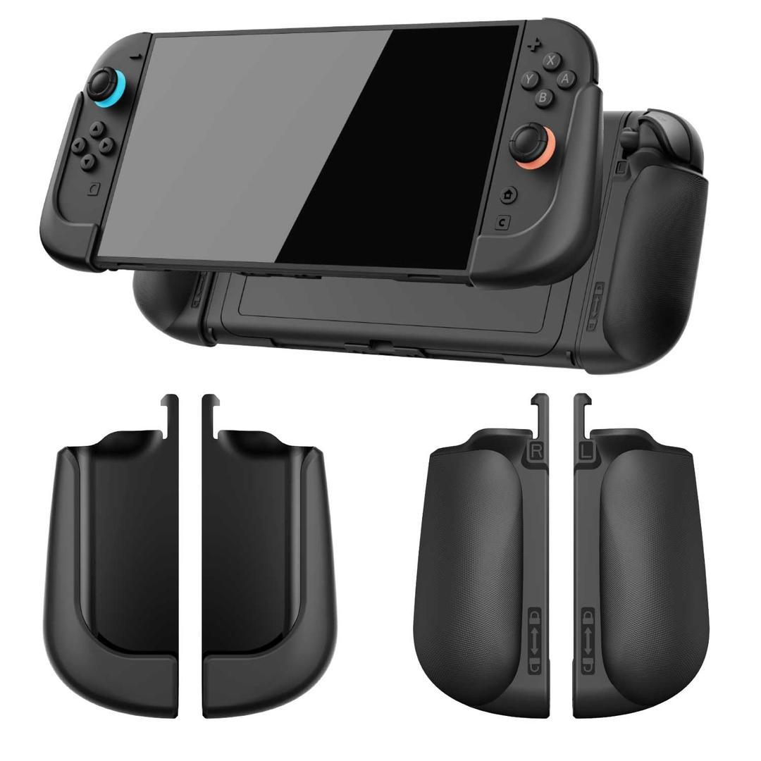 IFYOO NexGrip Ergonomic Grip Set for Nintendo Switch 2 Joycons, Grip Case Compatible with Joy Con 2 Controller, Compatible with Switch 2 Joycon, Switch 2 Accessories - Black