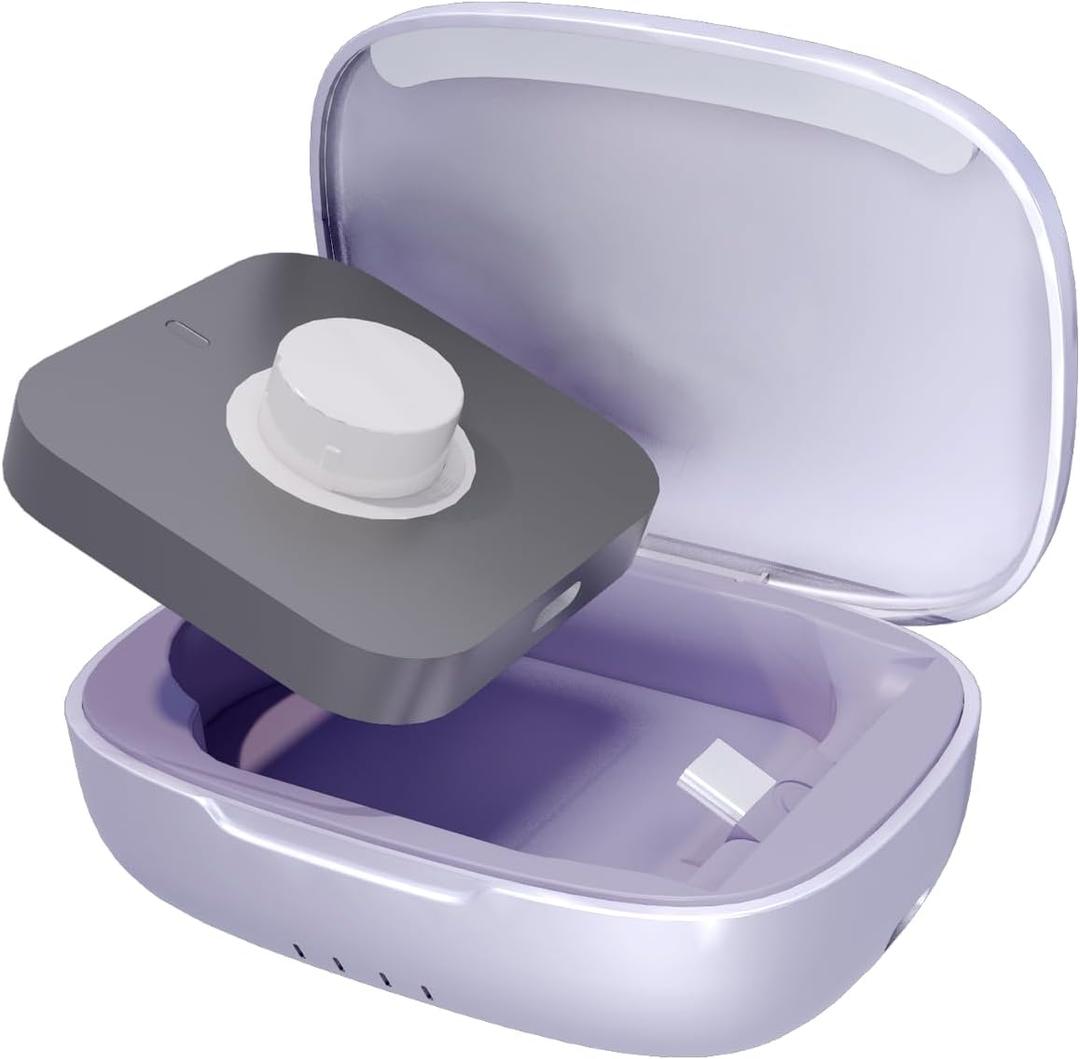 Doohoeek Updated Charging Case for Oura Ring 4 & 3 Charger, Wireless Power Station Fits Official Oura Chargers & Fit All-Sized Rings Gen 4 & 3 1000mAh (Official Charger NOT Included) (Purple, Ring4/3)