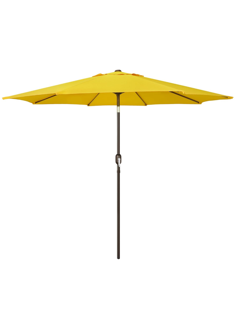 Blissun 9' Outdoor Patio Umbrella, Outdoor Table Umbrella, Yard Umbrella, Market Umbrella with 8 Sturdy Ribs, Push Button Tilt and Crank