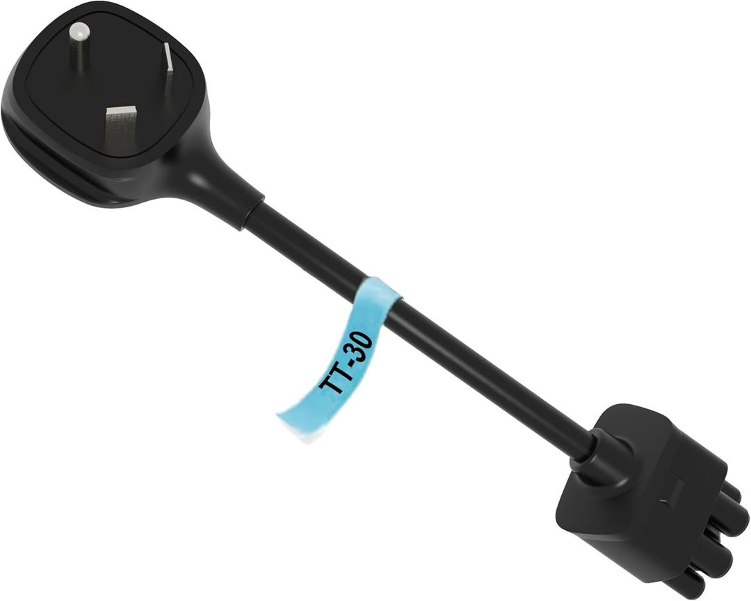 Premium Adapter for Tesla Gen 2 Mobile Charger | Connect to 240V Outlet | 24 Amp Charging | 10 Inch Length (TT-30)