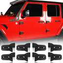 Hooke Road for Jeep Door Hinge Kit Compatible with Jeep Wrangler JL Unlimited 4-Door | Gladiator JT 2018-2026 (Set of 8 Hinges)