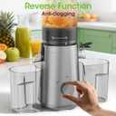 Juicer Machines, 5.3" Wide Feed Chute Cold Press Juicer for Whole Vegetables & Fruits, High Juice Yield, BPA Free (Slivery)