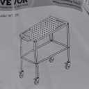 VEVOR Welding Table 36"x18", 1200lbs Load Capacity Steel Welding Workbench Table on Wheels, Portable Work Bench with Braking Lockable Casters, 4 Tool Slots, 5/8-inch Fixture Holes, Tool Tray