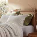 Luxury Goose Down Feathers Pillows Standard Size Set of 2-100% Organic Cotton Cover, Fluffy Neck Support, Hotel Collection Bed Pillows (20x26, Pack of 2)