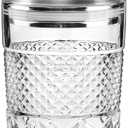 Glass Cocktail Shaker, 25oz Cutting Design Glass Shaker - Exquisite Martini Shaker for Elevated Mixology, Perfect for Crafting Artisan Cocktails, Martinis