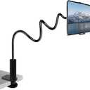 Gooseneck Phone Holder-Cell Phone iPad Stand with 39inch Flexible Long Lazy Arm, 360 Adjustable, Clamp Mount Stand for Desk, Bed, Office, Kitchen-for iPhone, All 4-11" Smartphone and Tablets