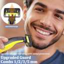 5 Pcs Guide Guards Set, 1/2/3/5 mm Guide Combs Attachments with a Clean Brush, Compatible for O Blade QP2724 QP2834 QP25XX QP26XX QP65XX QP66XX Pro Series