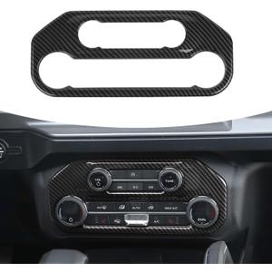 Air Conditioning Switch Panel Cover for Bronco Accessories, Center Console A/C Button Trim for 2021-2025 Ford Bronco, Carbon Fiber