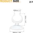 uxcell 20Pcs Aquarium Suction Cup Clips, 28mm Airline Tube Holders Clamps Cup Holder Sucker Tube Sucker for ID Airline Tubing Fish Tank, Clear