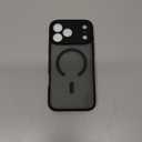 JETech Magnetic Case for iPhone 17 Pro Max 6.9-Inch Compatible with MagSafe, Shockproof Slim Phone Cover with Built-in Camera Control Button, Matte Translucent Back (Black)