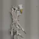 Novelty Lights 5 Feet 10 Bulbs Vintage Short Mini Light String, Clear Bulbs on White Wire, 4-Inch Spacing Fairy Lights, Connectable End-to-End, UL Listed for Indoor/Outdoor