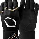EvoShield Carbyne Adult Batting Gloves with Strap (Small, Black)