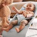BabyBjörn Bouncer Bliss, Woven Mélange, Light Grey | 2-in-1 Adjustable Baby Bouncer Seat and Toddler Chair, Newborn to Toddler (8-29 lbs), 4 Positions, Lightweight & Portable