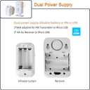 Wireless PIR Motion Sensor Detector Home Store Welcome Buzzer Security Alarm Chime for Business Mailbox Front Door Entry Alert (2 Sensor & 1 Doorbell)