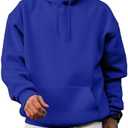 JMIERR Mens Casual Cotton Hooded Collar Drawstring Hoodies Pullover Sweatshirts Casual Long Sleeve Shirts Size 2XL