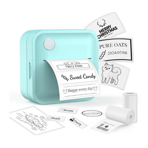 Label Maker Machine with Tape  Inkless Mini Bluetooth Label Printer with Multiple Templates, Wide Waterproof Labels, Portable Thermal Sticker Labeler for School Home Office Kitchen Organization